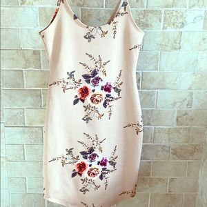 Tan flowered dress